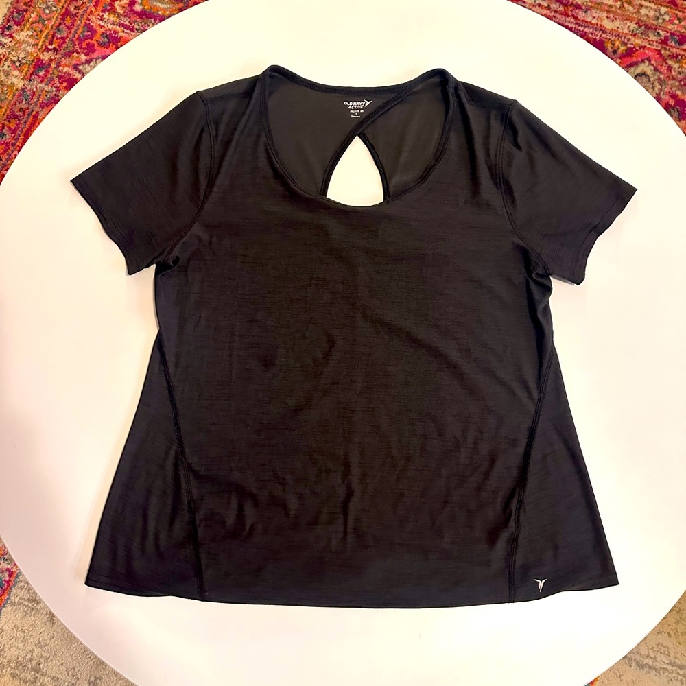 Old Navy Active Black Short Sleeve Top